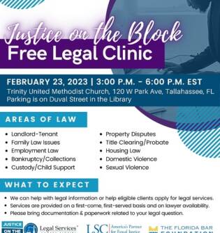 Justice on the Block Free Legal Clinic